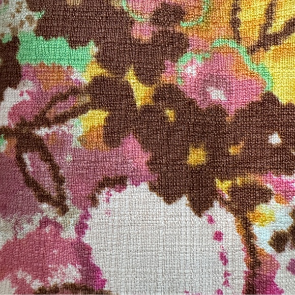 J. CREW Pencil Skirt Abstract Watercolor Floral Pink Green Purple Size 4 - Picture 5 of 8